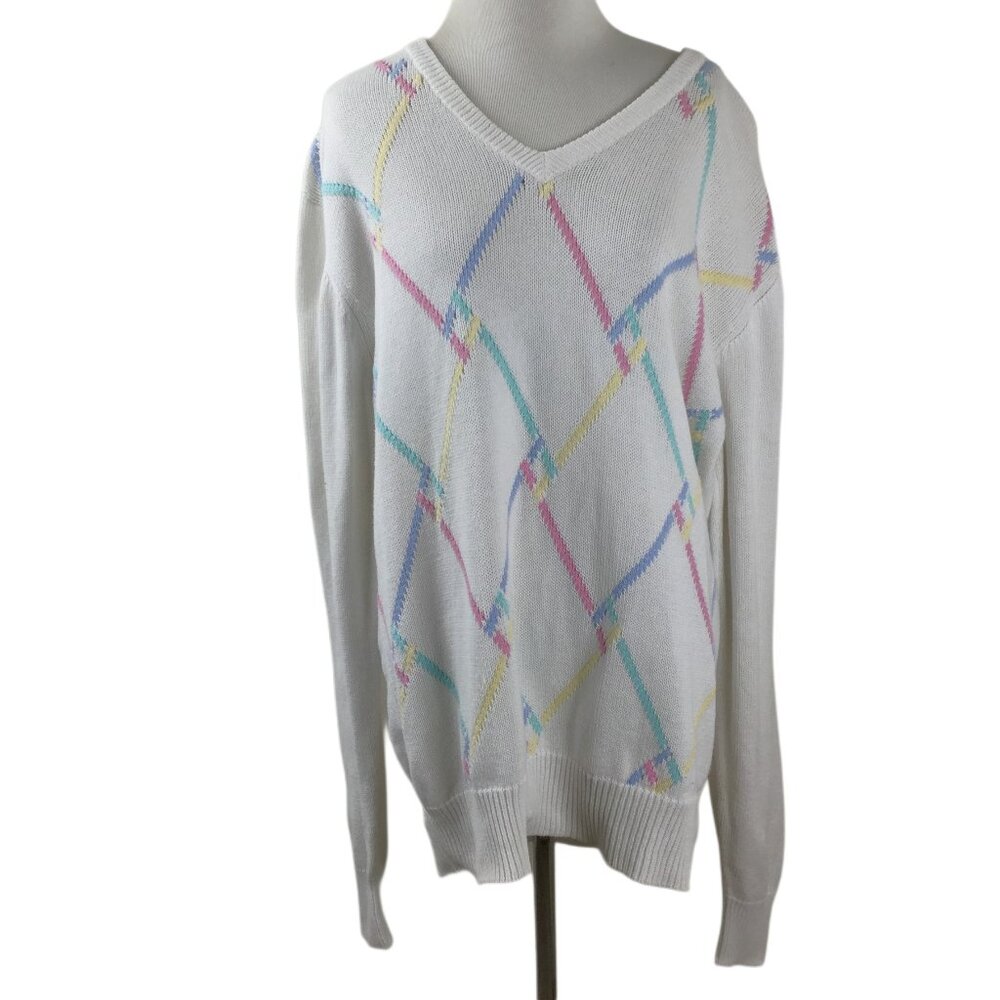 Vintage Pringle Of Scotland V-Neck Sweater l